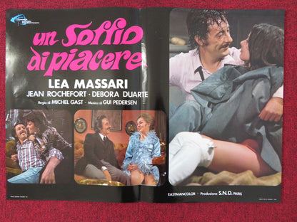 UN SOFFIO DI PIACERE - E ITALIAN FOTOBUSTA POSTER LEA MASSARI ROCHEFORT 1970 Rendezvous Cinema Movie posters