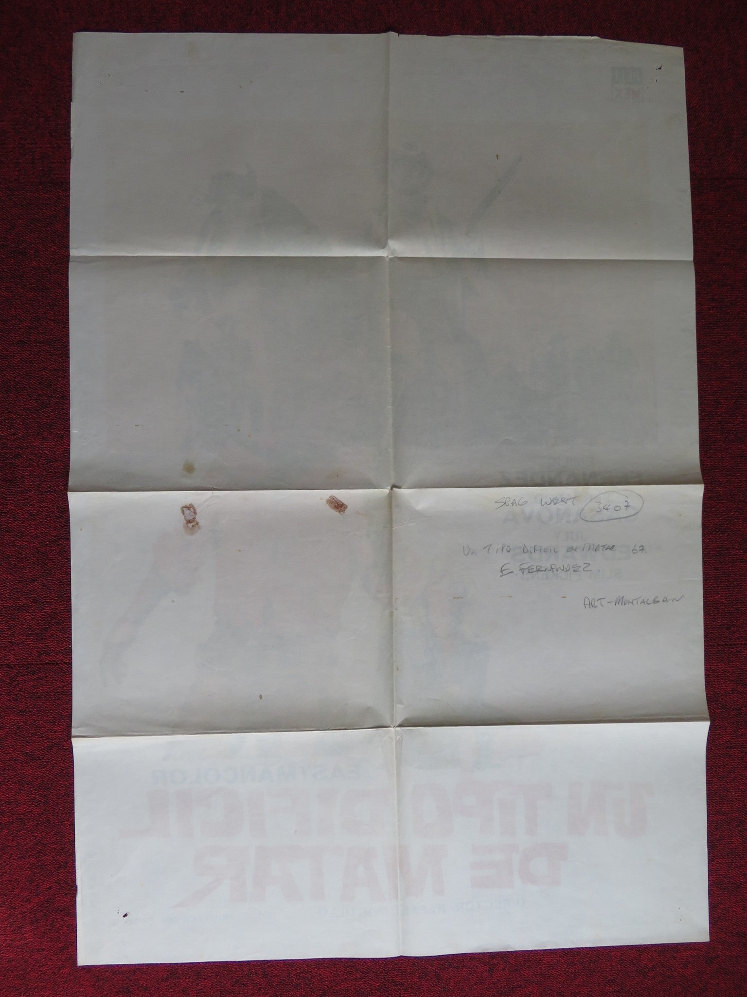 UN TIPO DIFICIL DE MATAR SPANISH POSTER RAMON BUGARINI SLIM PICKENS 1967 Rendezvous Cinema Movie posters