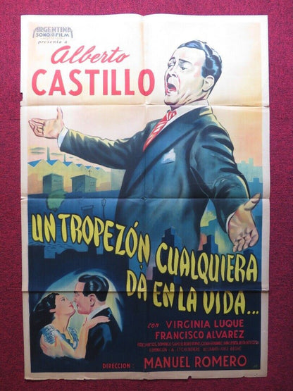 UN TROPEZON CUALQUIERA DA EN LA VIDA FOLDED ARGENTINA POSTER ALBERTO CASTILLO - Rendezvous Cinema