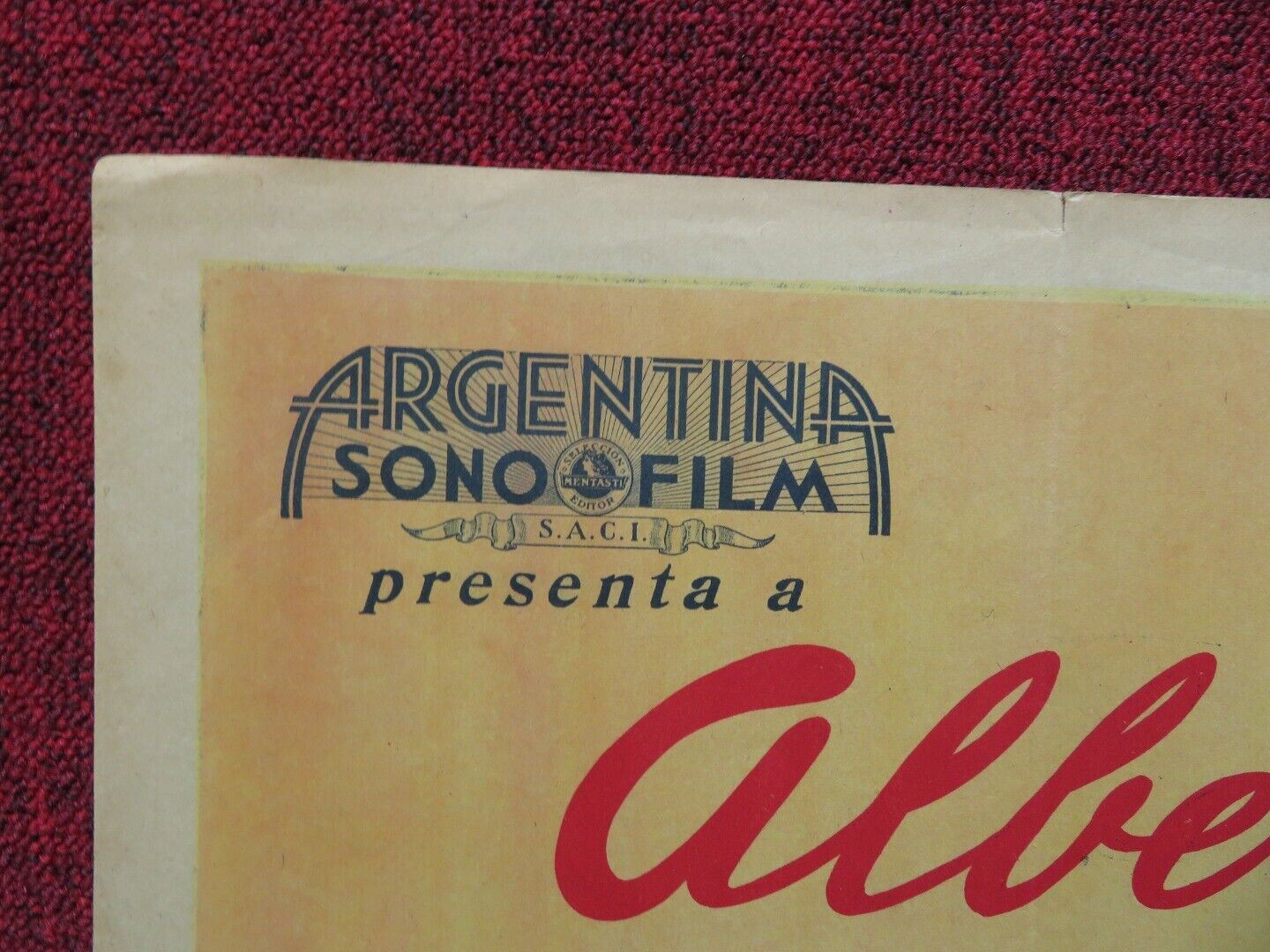 UN TROPEZON CUALQUIERA DA EN LA VIDA FOLDED ARGENTINA POSTER ALBERTO CASTILLO - Rendezvous Cinema