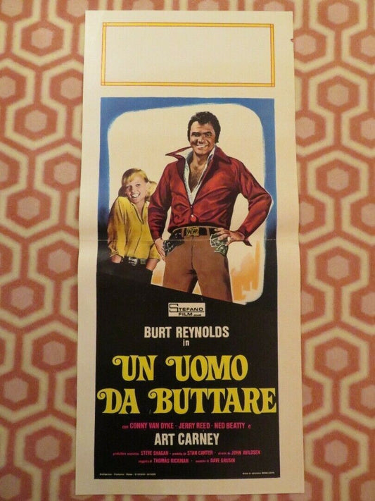 UN UOMO DA BUTTARE ITALIAN LOCANDINA (27.5"x12.5") POSTER BURT REYNOLDS 1978 Movie posters