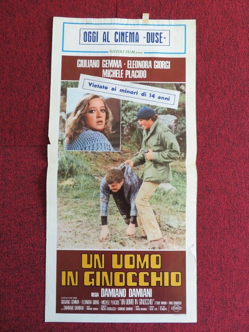 UN UOMO IN GINOCCHIO ITALIAN LOCANDINA(27.5"x13.5") POSTER GIUKIANO GEMMA 1979 Movie posters