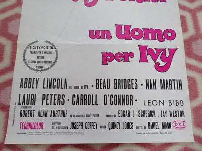 UN UOMO PER IVY /For Love of Ivy ITALIAN LOCANDINA (27.5"x 12.5") POSTER 1968 - Rendezvous Cinema