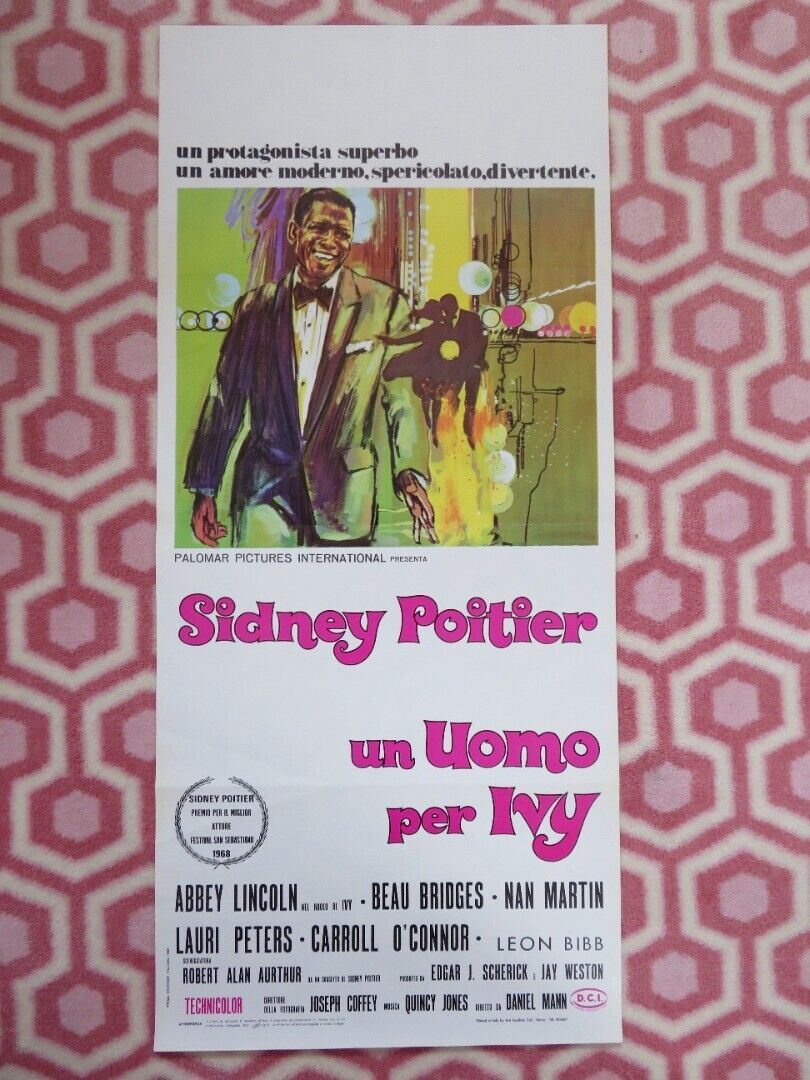 UN UOMO PER IVY /For Love of Ivy ITALIAN LOCANDINA (27.5"x 12.5") POSTER 1968 - Rendezvous Cinema
