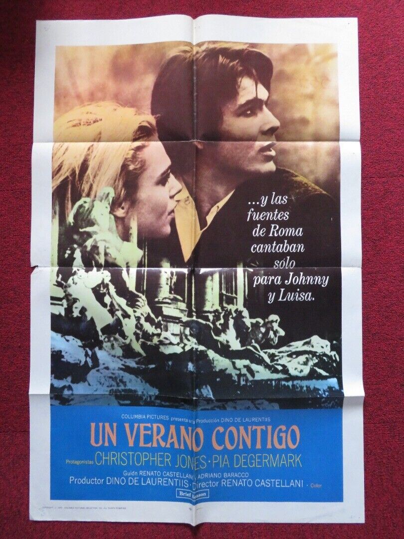 UN VERANO CONTIGNO / BRIEF SEASON SPANISH ONE SHEET FOLDED POSTER 1970 - Rendezvous Cinema