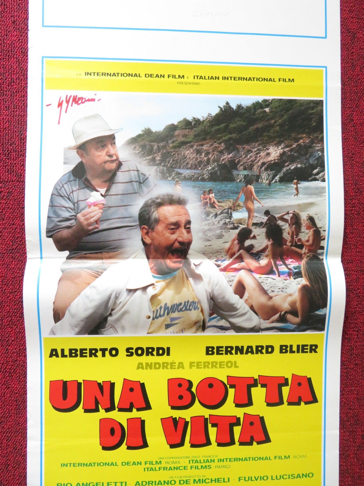 UNA BOTTA DI VITA ITALIAN LOCANDINA POSTER ALBERTO SORDI BERNARD BLIER 1988 Rendezvous Cinema Movie posters