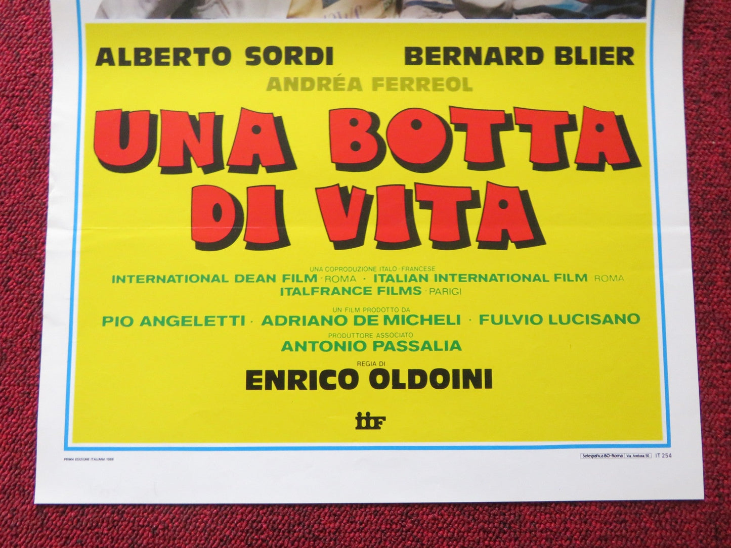 UNA BOTTA DI VITA ITALIAN LOCANDINA POSTER ALBERTO SORDI BERNARD BLIER 1988 Rendezvous Cinema Movie posters