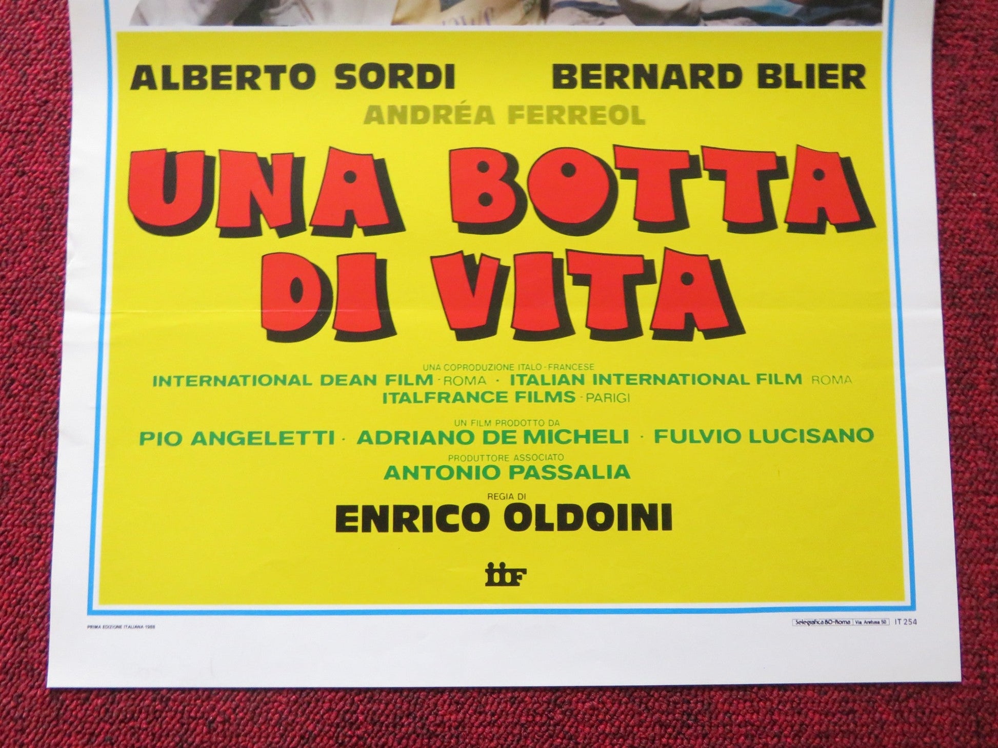 UNA BOTTA DI VITA ITALIAN LOCANDINA POSTER ALBERTO SORDI BERNARD BLIER 1988 Rendezvous Cinema Movie posters