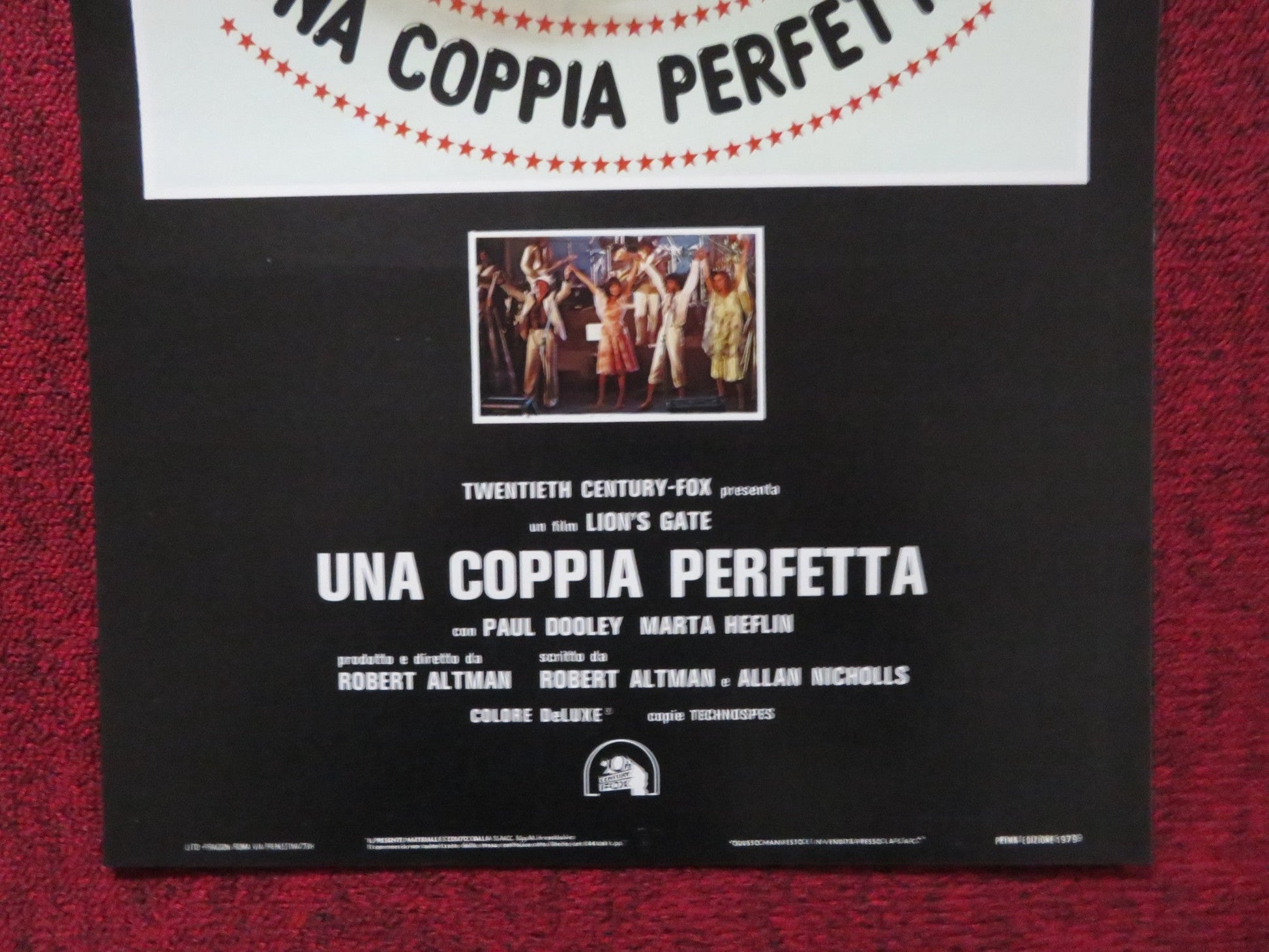 UNA COPPIA PERFETTA ITALIAN LOCANDINA POSTER PAUL DOOLEY MARTA HEFLIN 1979 Rendezvous Cinema Movie posters