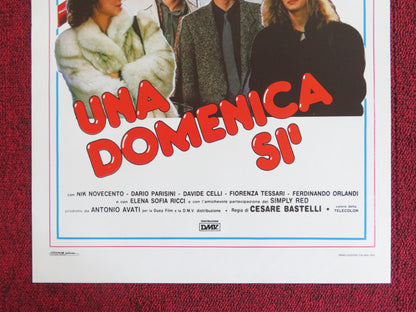 UNA DOMENICA SI ITALIAN LOCANDINA POSTER NIK NOVECENTO DARIO PARISINI 1986 Rendezvous Cinema Movie posters
