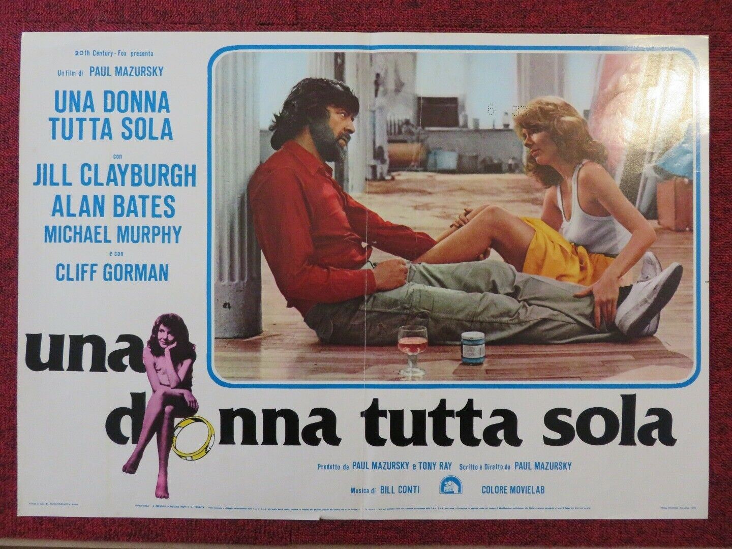 UNA DONA TUTTA SOLA / AN UNMARRIED WOMAN - A ITALIAN FOTOBUSTA POSTER 1978 Movie posters