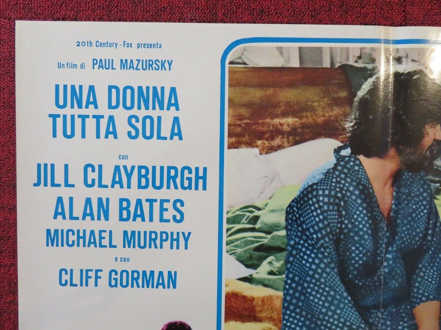 UNA DONA TUTTA SOLA / AN UNMARRIED WOMAN - D ITALIAN FOTOBUSTA POSTER CLAYBURGH Movie posters