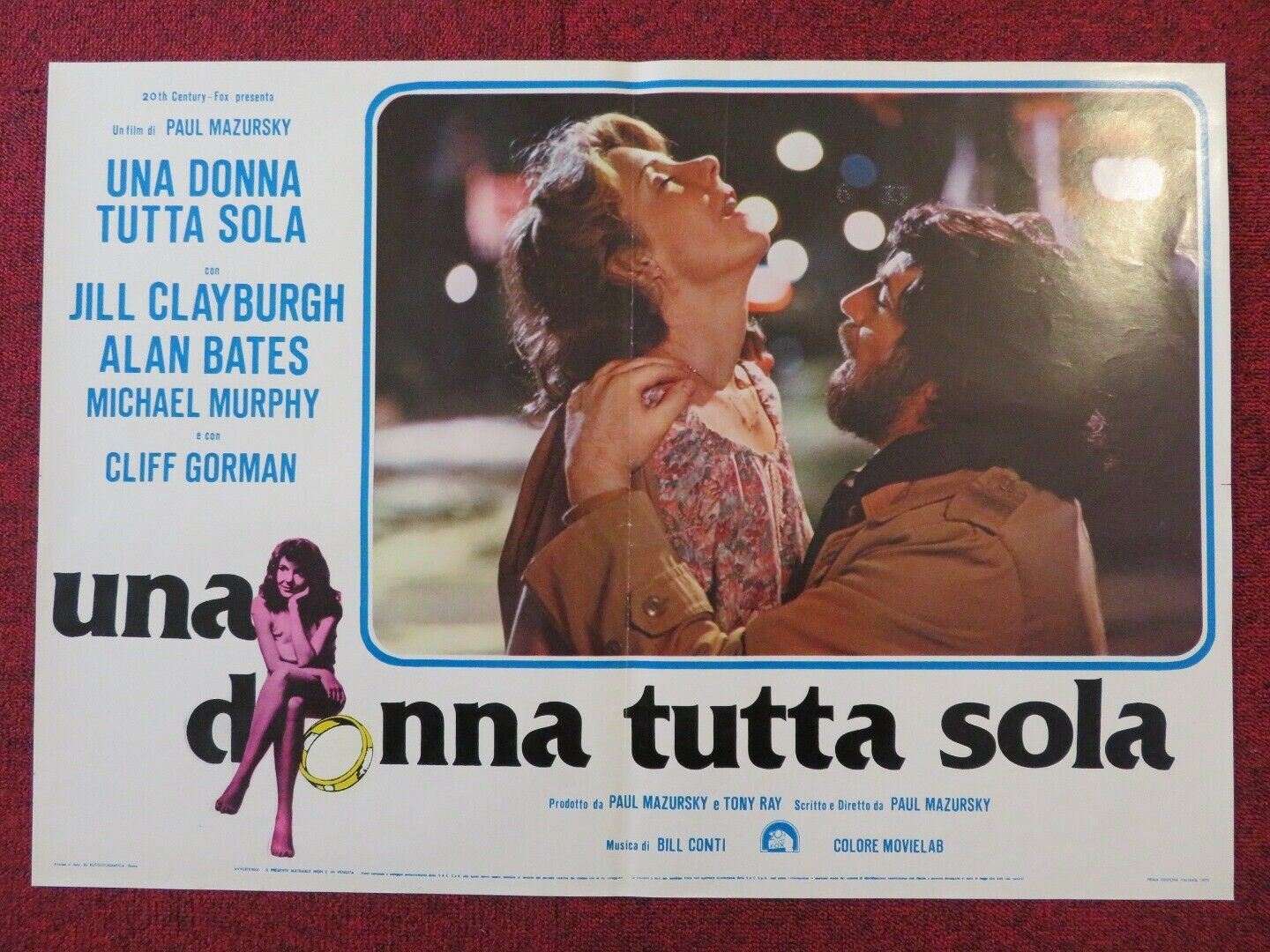 UNA DONA TUTTA SOLA / AN UNMARRIED WOMAN - F ITALIAN FOTOBUSTA POSTER 1978 - Rendezvous Cinema