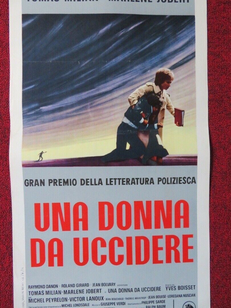 UNA DONNA DA UCCIDERE ITALIAN LOCANDINA (27.5"x13") POSTER TOMAS MILIAN 1975 Movie posters