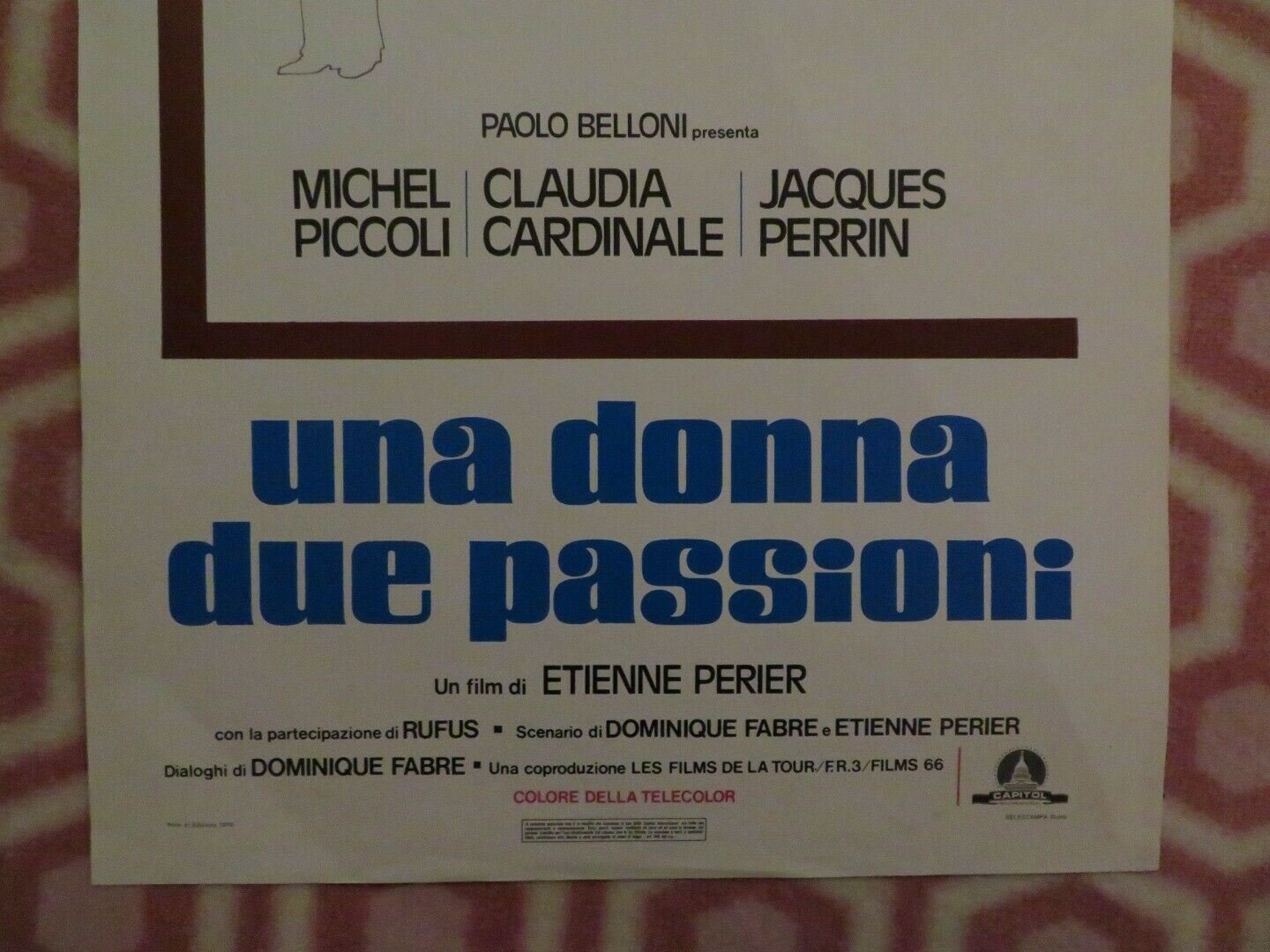 UNA DONNA DUE PASSIONI / Fire's Share ITALIAN LOCANDINA (27.5"x13") POSTER 1978 Movie posters