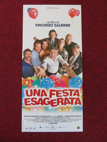 UNA FESTA ESAGERATA ITALIAN LOCANDINA (26.5"x12.5") POSTER V SALEMME 2018 Rendezvous Cinema Movie posters