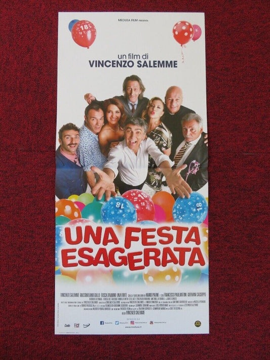 UNA FESTA ESAGERATA ITALIAN LOCANDINA (26.5"x12.5") POSTER V SALEMME 2018 Rendezvous Cinema Movie posters