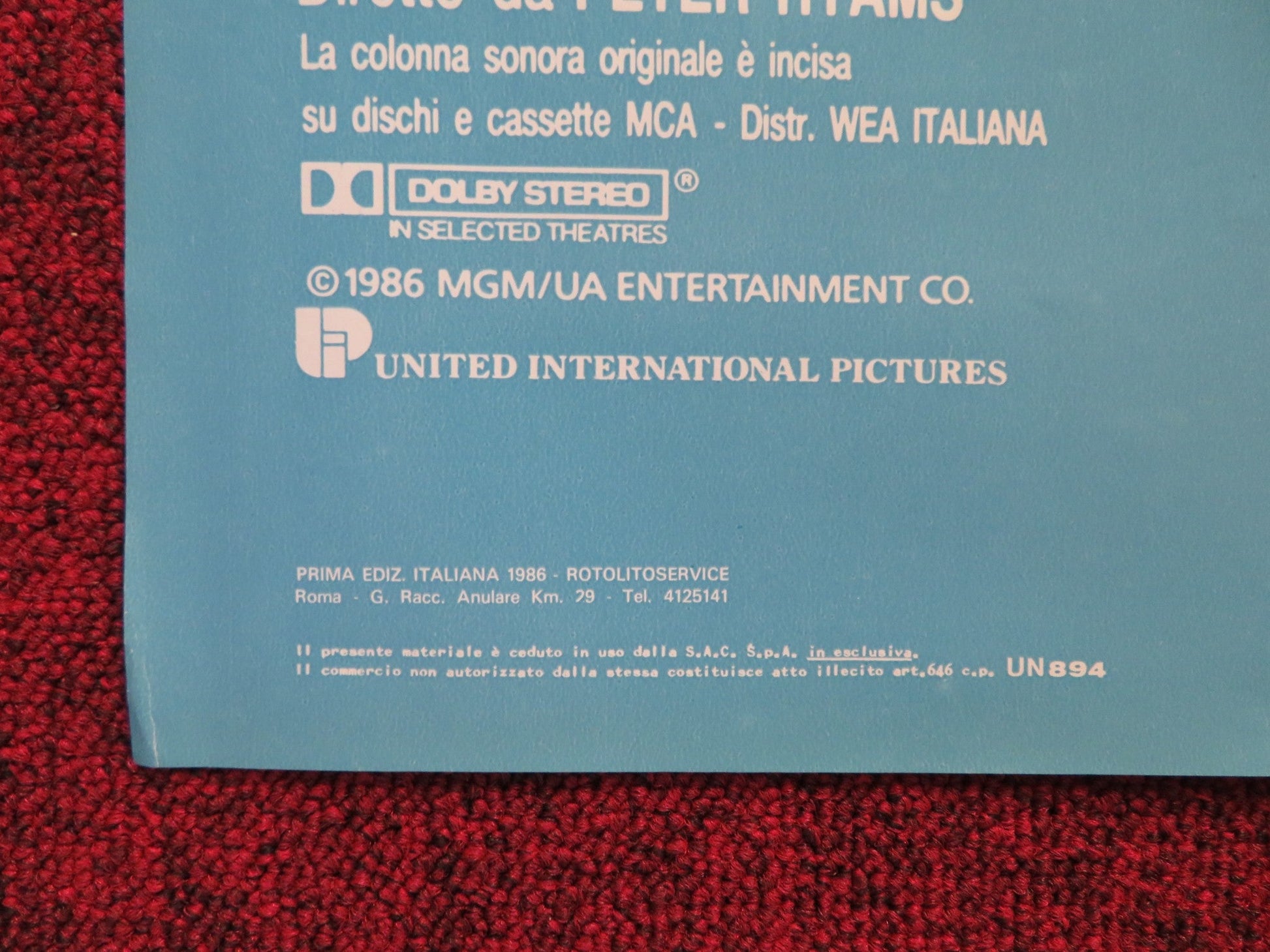 UNA PERFETTA COPPIA DI SVITATI - A ITALIAN FOTOBUSTA POSTER BILLY CRYSTAL 1986 Rendezvous Cinema Movie posters