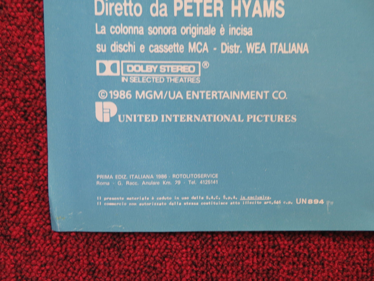 UNA PERFETTA COPPIA DI SVITATI - B ITALIAN FOTOBUSTA POSTER BILLY CRYSTAL 1986 Rendezvous Cinema Movie posters