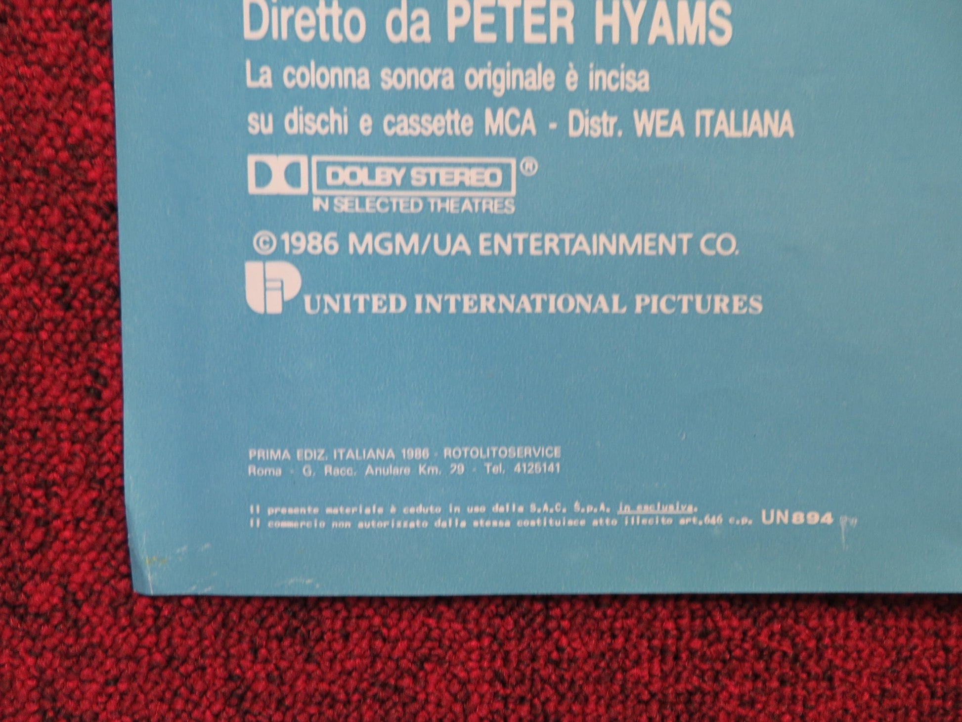 UNA PERFETTA COPPIA DI SVITATI - B ITALIAN FOTOBUSTA POSTER BILLY CRYSTAL 1986 Rendezvous Cinema Movie posters