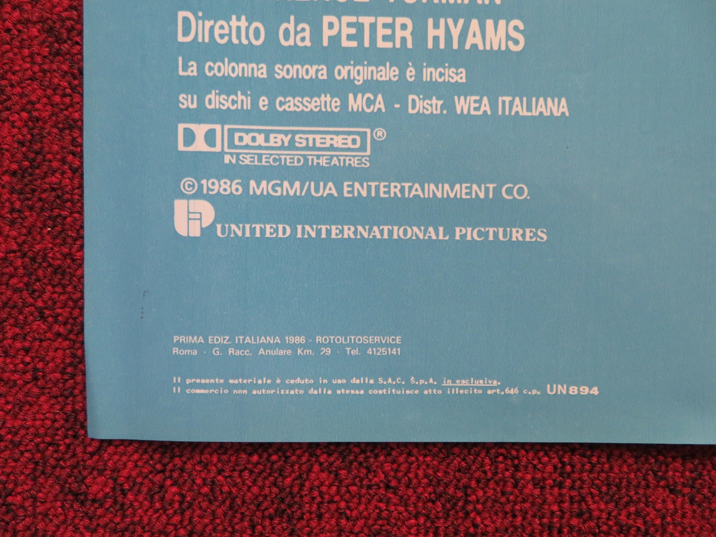 UNA PERFETTA COPPIA DI SVITATI - E ITALIAN FOTOBUSTA POSTER BILLY CRYSTAL 1986 Rendezvous Cinema Movie posters