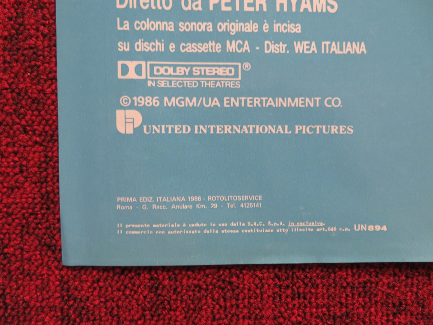 UNA PERFETTA COPPIA DI SVITATI - F ITALIAN FOTOBUSTA POSTER BILLY CRYSTAL 1986 Rendezvous Cinema Movie posters