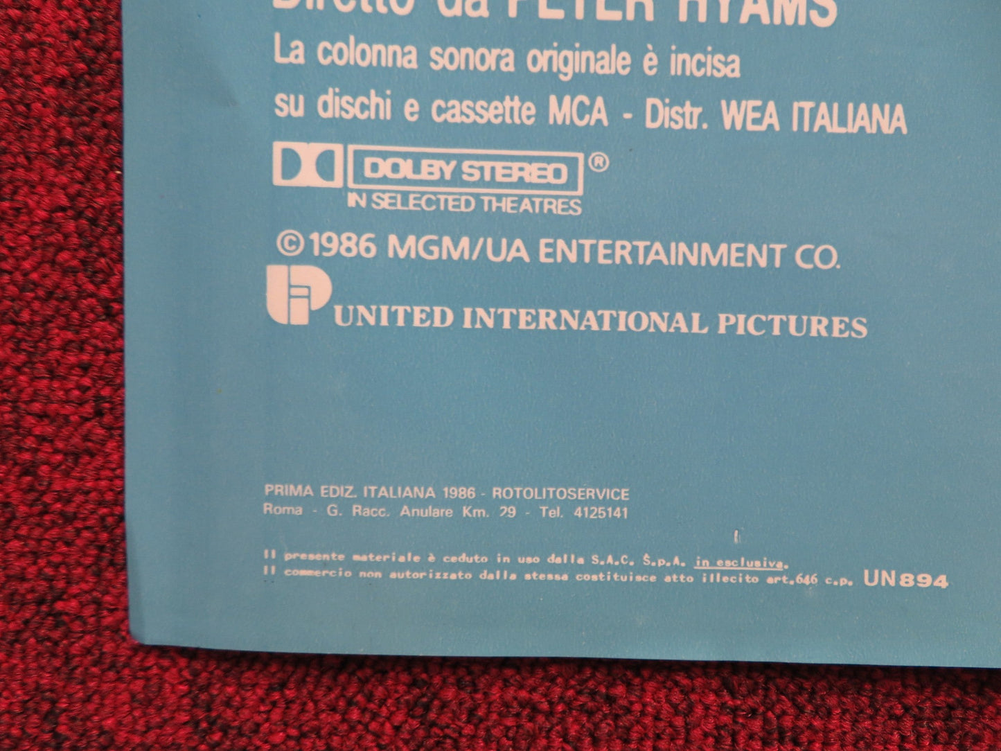 UNA PERFETTA COPPIA DI SVITATI - H ITALIAN FOTOBUSTA POSTER BILLY CRYSTAL 1986 Rendezvous Cinema Movie posters