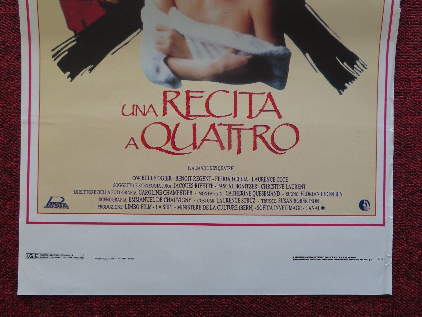 UNA RECITA A QUATTRO / the gang of four ITALIAN LOCANDINA (27.5"x13") POSTER '90 Movie posters