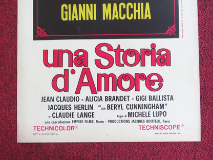 UNA STORIA D'AMORE ITALIAN LOCANDINA POSTER ANNA MOFFO GIANNI MACCHIA 1969 Rendezvous Cinema Movie posters