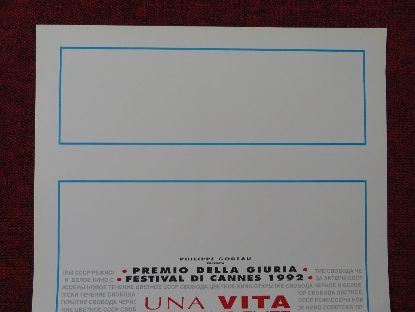 UNA VITA INDIPENDENT ITALIAN LOCANDINA POSTER PAVEL NAZAROV D. DROUKAROVA 1992 Rendezvous Cinema Movie posters