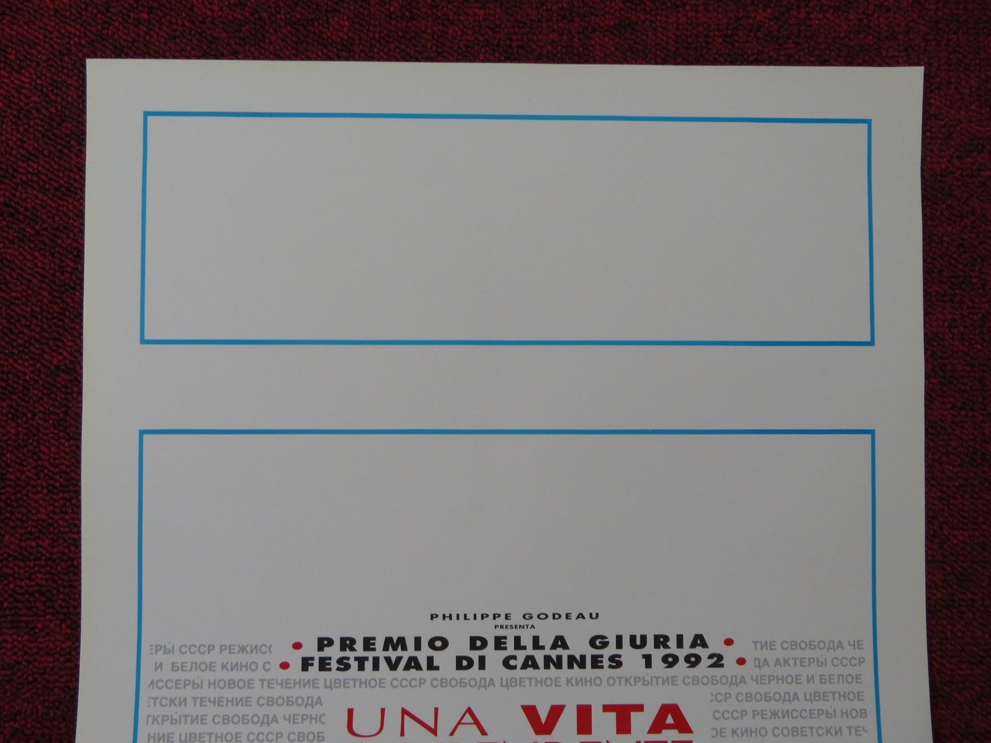 UNA VITA INDIPENDENT ITALIAN LOCANDINA POSTER PAVEL NAZAROV D. DROUKAROVA 1992 Rendezvous Cinema Movie posters