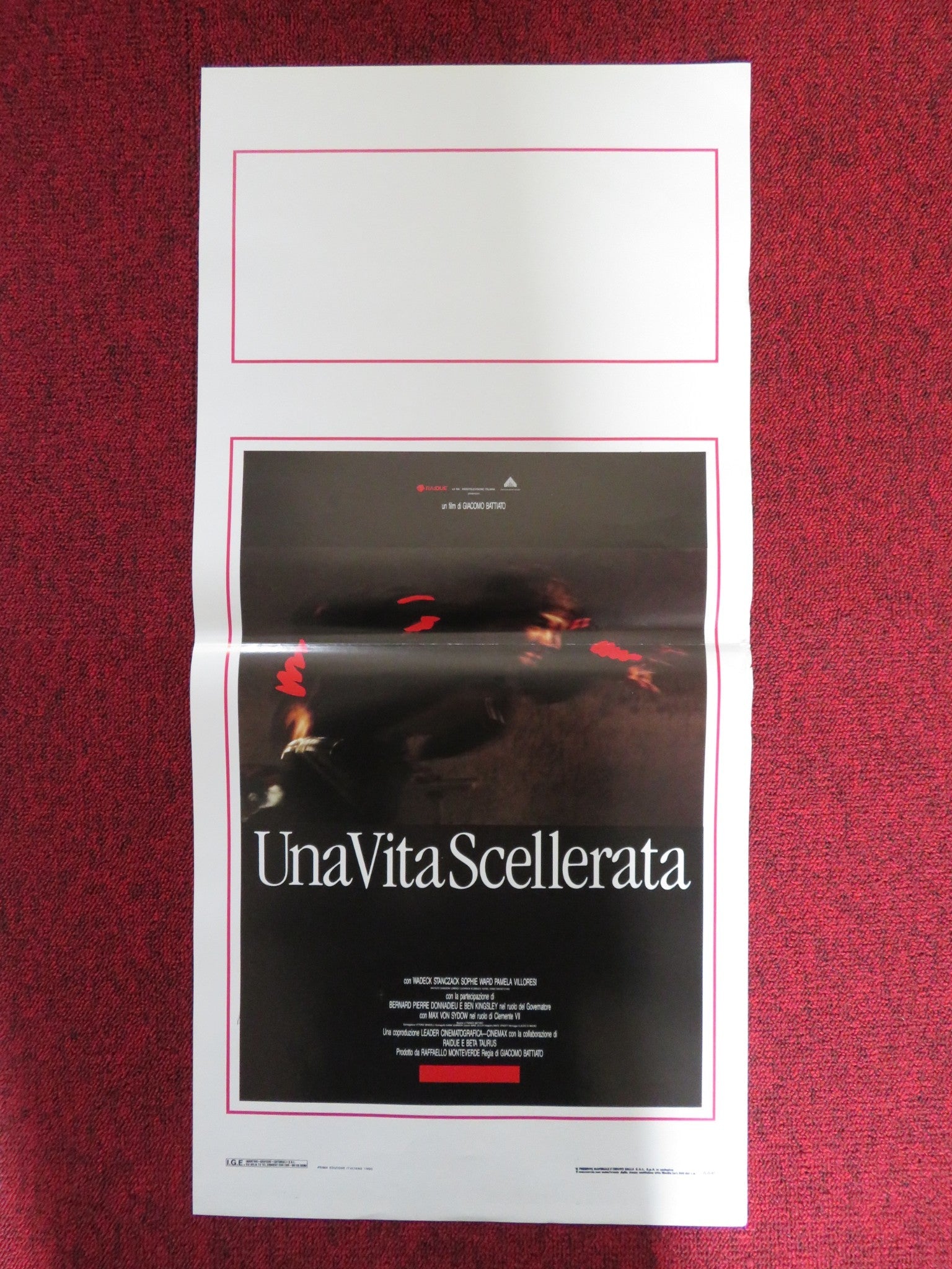 UNA VITA SCELLERATA ITALIAN LOCANDINA POSTER WADECK STANCZACK SOPHIE WARD 1990 Rendezvous Cinema Movie posters