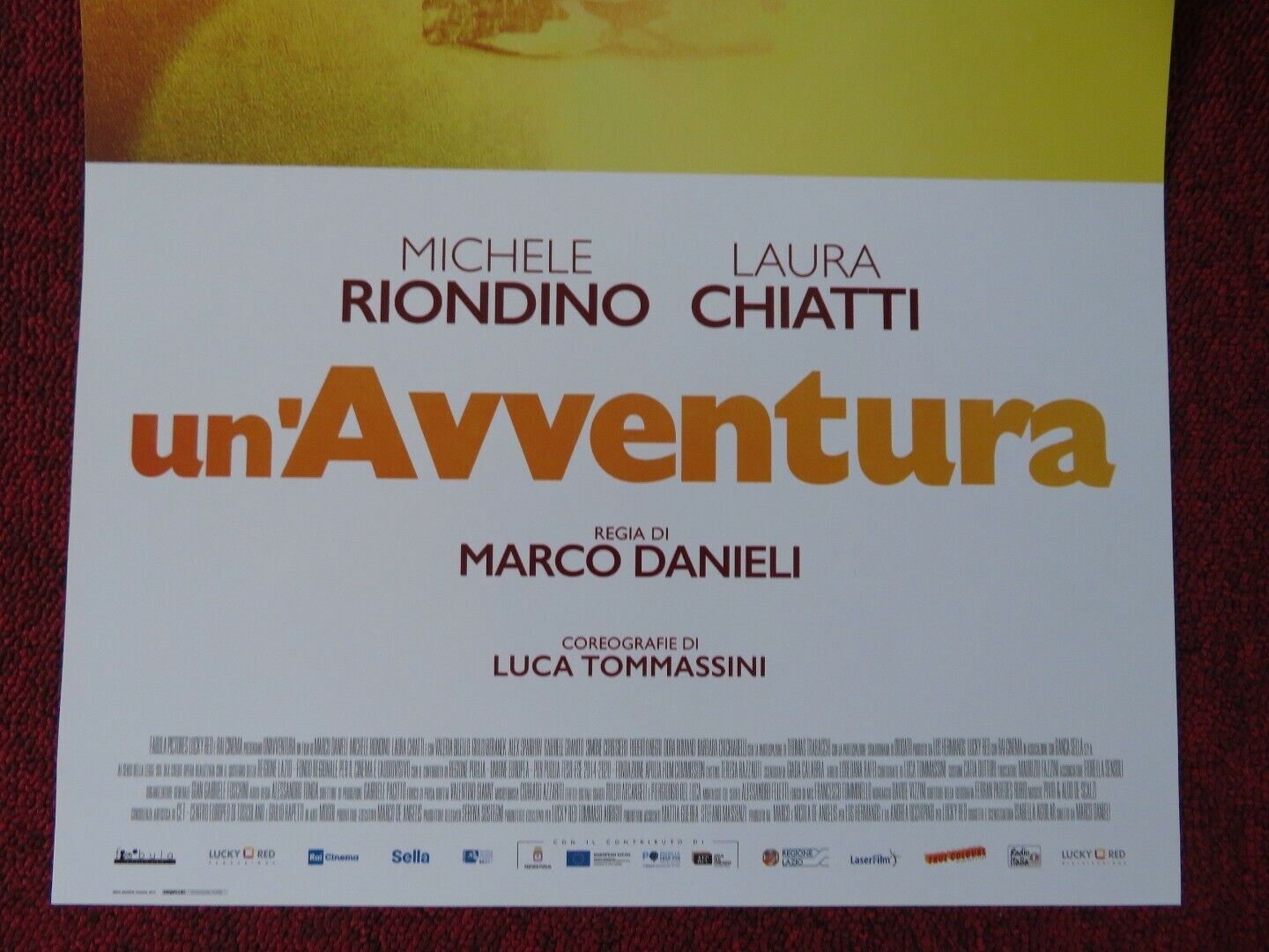UN'AVVENTURA ITALIAN LOCANDINA (26.5"x12.5") POSTER MICHELE RIONDINO 2019 Movie posters