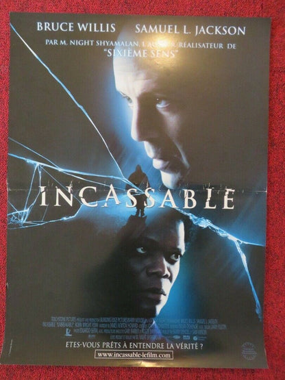UNBREAKABLE FRENCH (15"x 21") POSTER BRUCE WILLIS SAMUEL L. JACKSON 2000 Movie posters