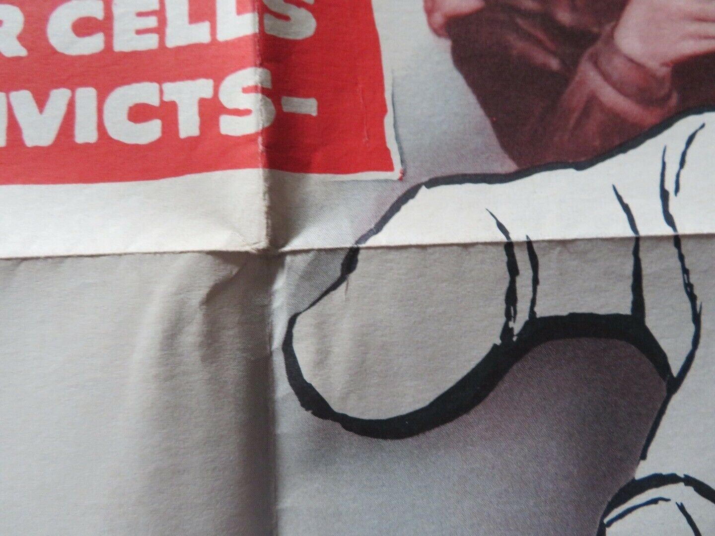 UNCHAINED FOLDED US ONE SHEET POSTER CHESTER MORRIS ELROY HIRSCH 1955 Movie posters