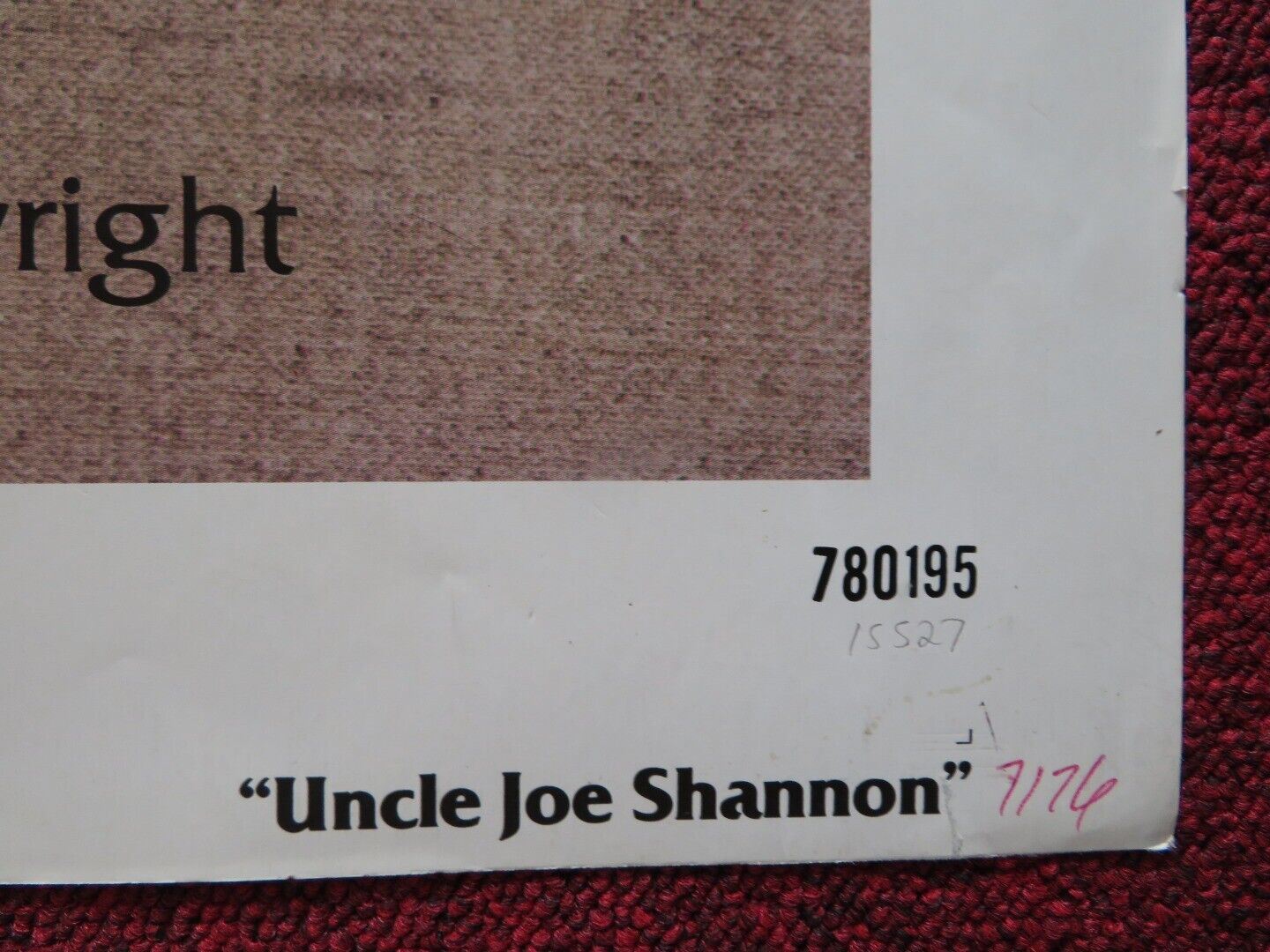 UNCLE JOE SHANNON US ONE SHEET POSTER BURT YOUNG DOUG MCKEON 1978 Movie posters