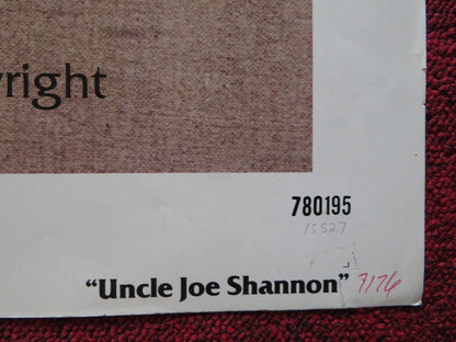 UNCLE JOE SHANNON US ONE SHEET POSTER BURT YOUNG DOUG MCKEON 1978 Movie posters
