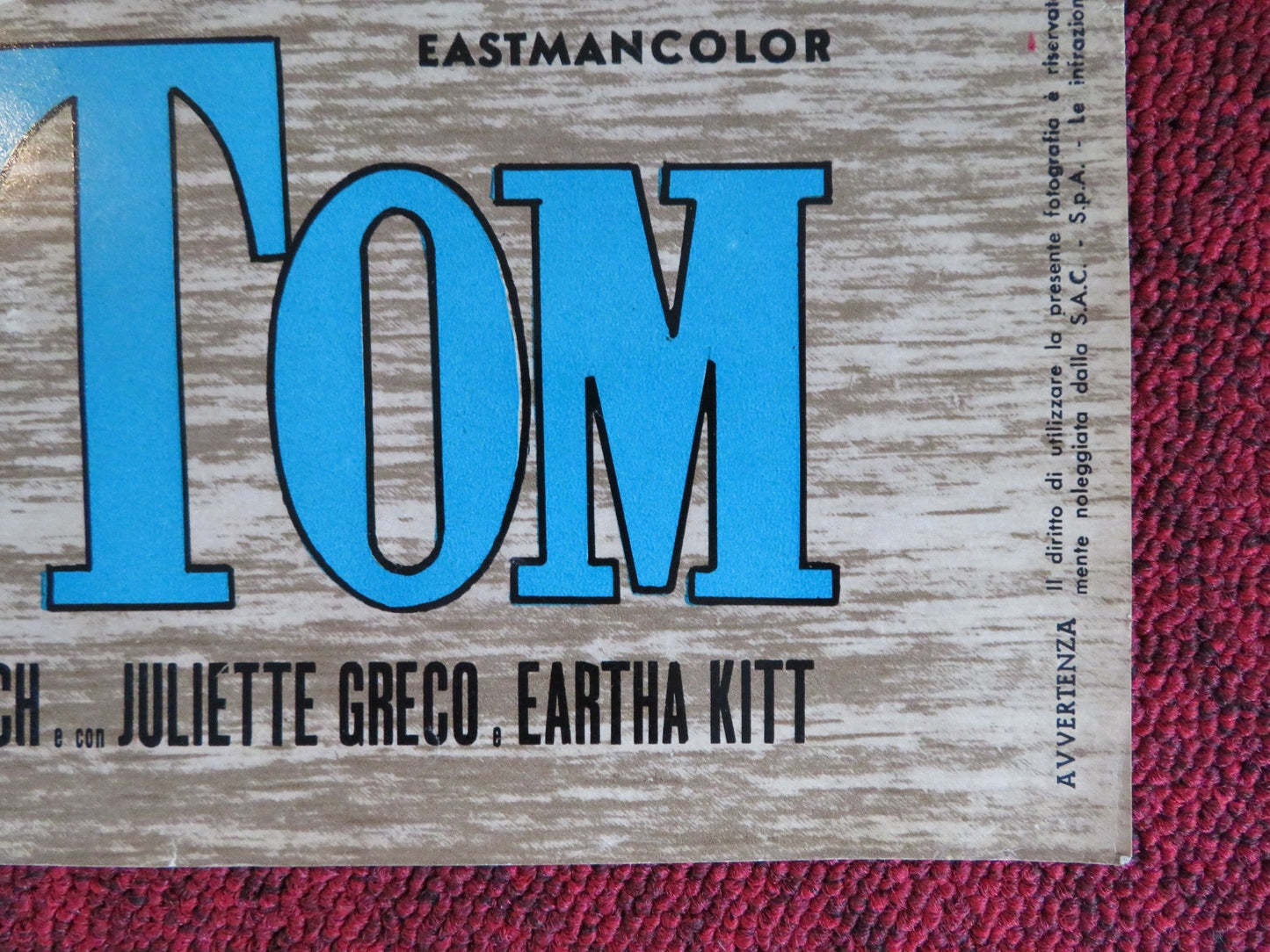 UNCLE TOM'S CABIN - A ITALIAN FOTOBUSTA POSTER JOHN KITZMILLER HERBERT LOM 1965 Rendezvous Cinema Movie posters