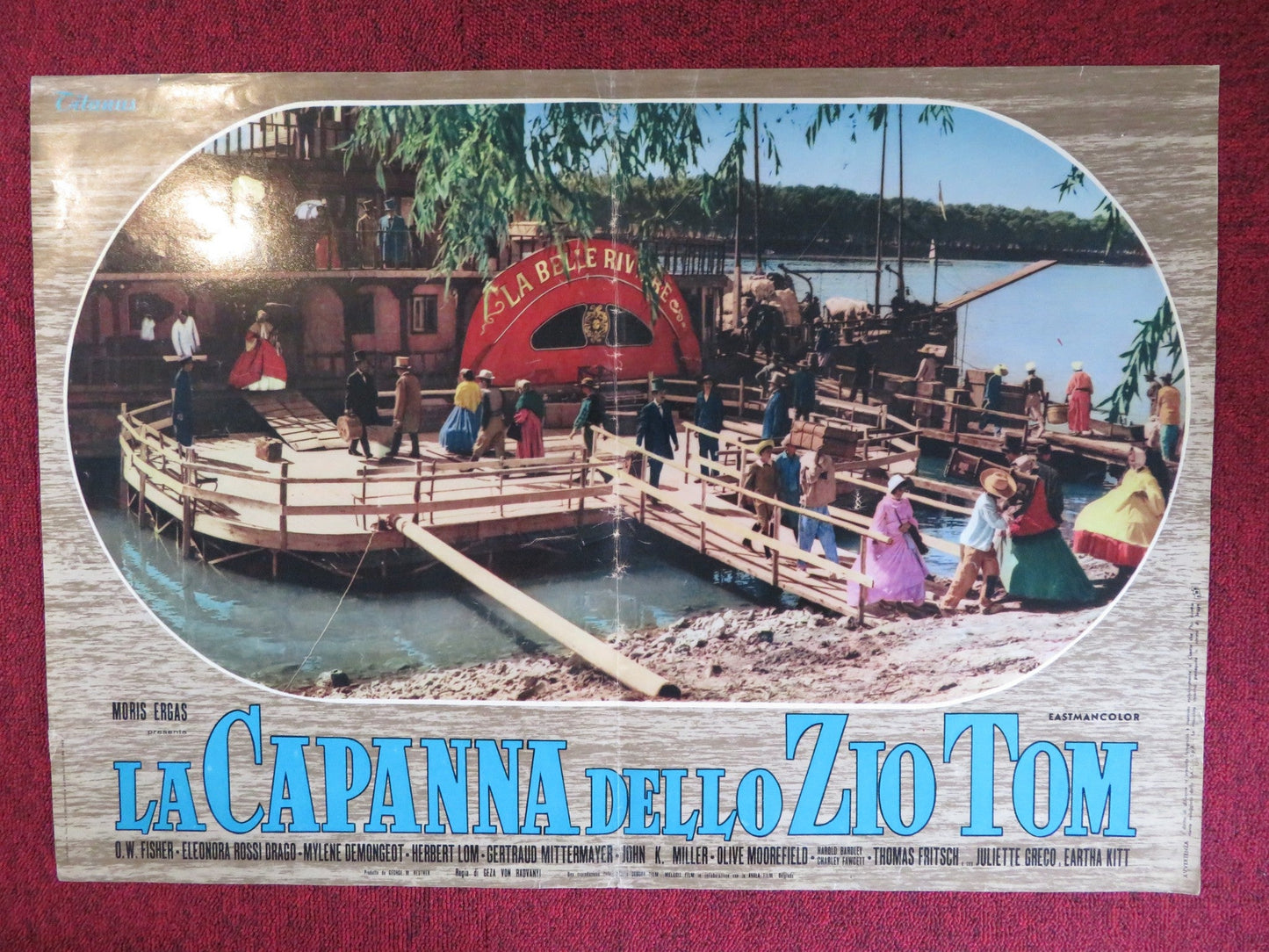 UNCLE TOM'S CABIN - C ITALIAN FOTOBUSTA POSTER JOHN KITZMILLER HERBERT LOM 1965 Rendezvous Cinema Movie posters