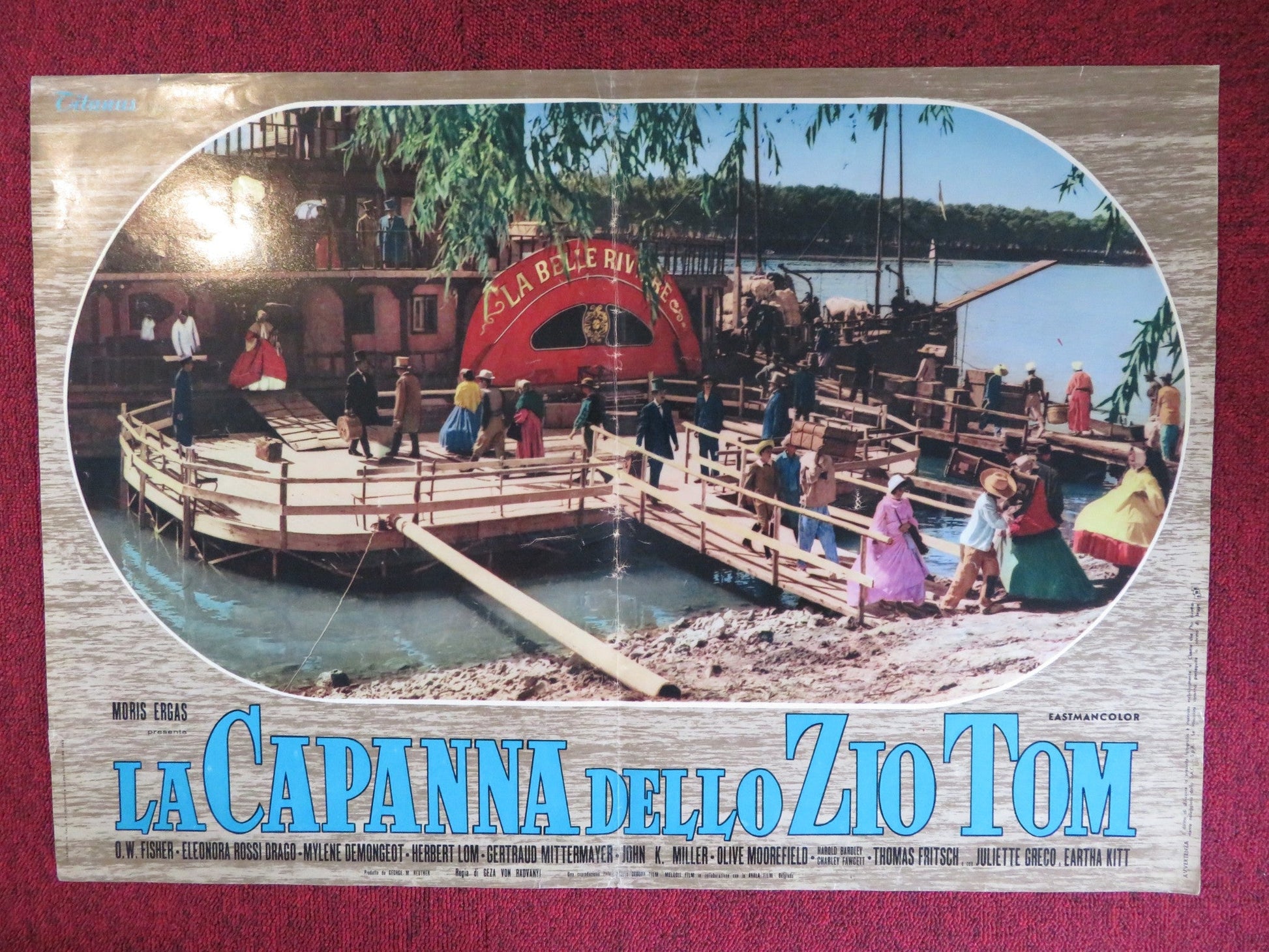 UNCLE TOM'S CABIN - C ITALIAN FOTOBUSTA POSTER JOHN KITZMILLER HERBERT LOM 1965 Rendezvous Cinema Movie posters