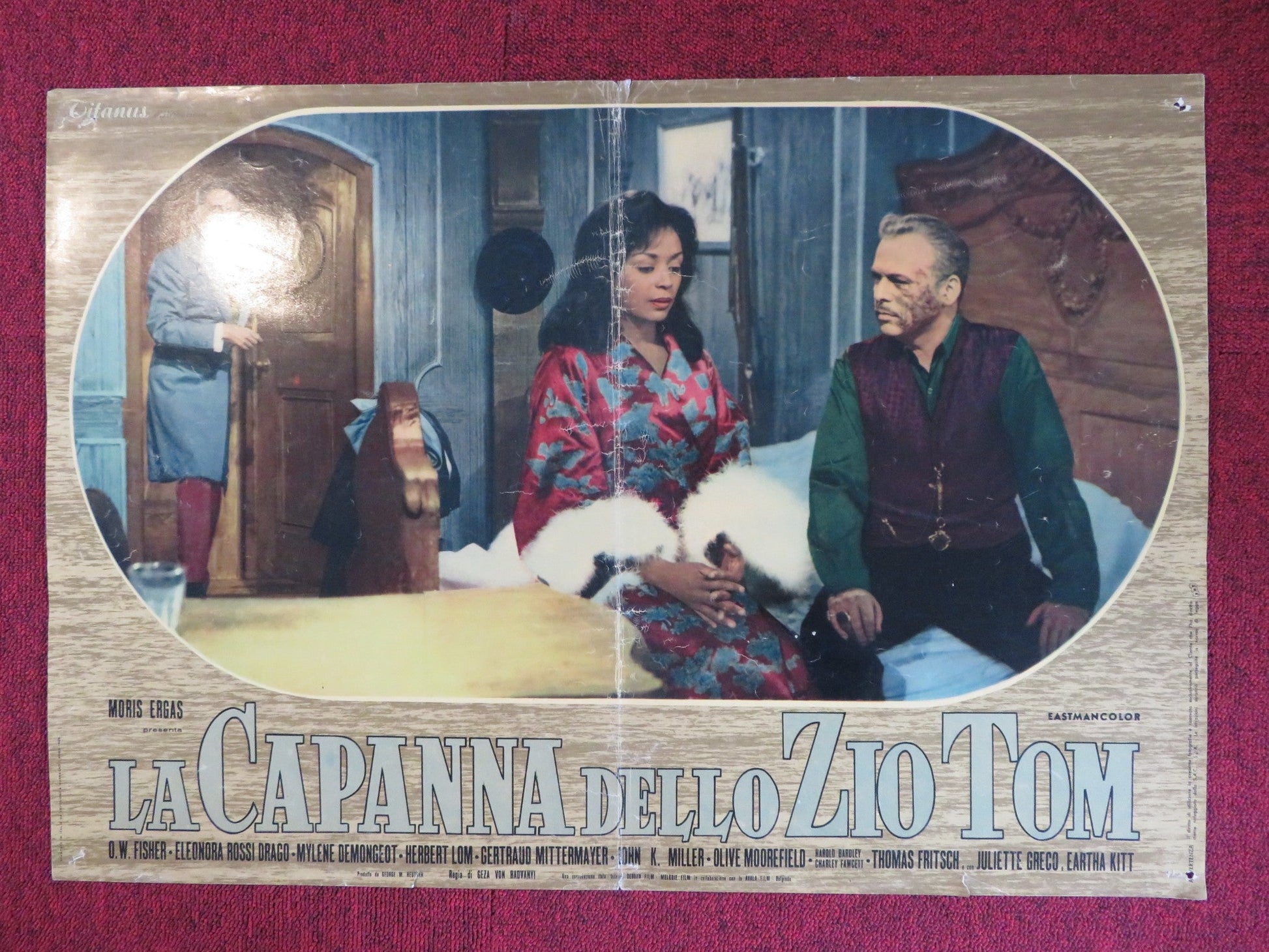 UNCLE TOM'S CABIN - E ITALIAN FOTOBUSTA POSTER JOHN KITZMILLER HERBERT LOM 1965 Rendezvous Cinema Movie posters