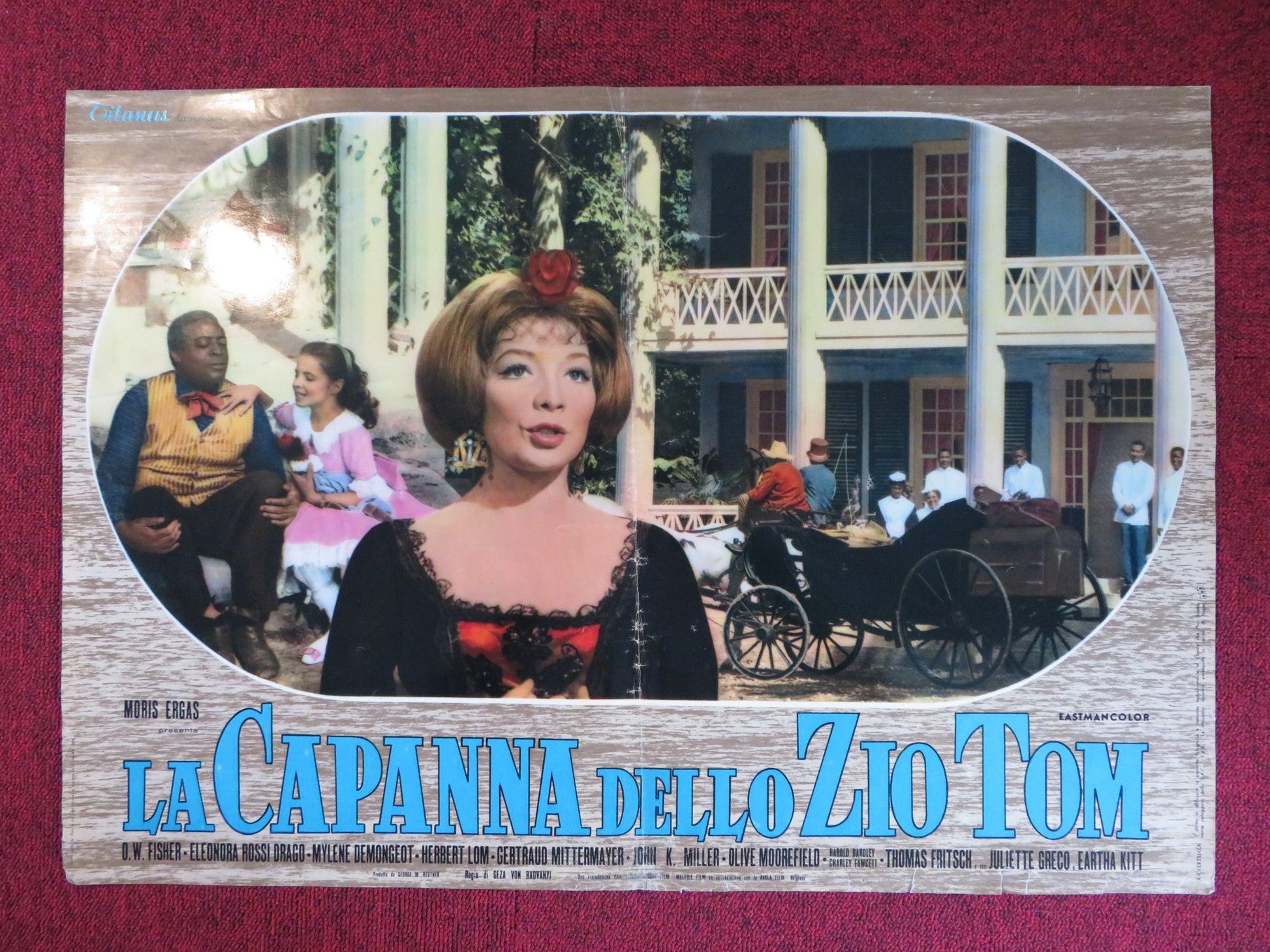 UNCLE TOM'S CABIN - I ITALIAN FOTOBUSTA POSTER JOHN KITZMILLER HERBERT LOM 1965 Rendezvous Cinema Movie posters