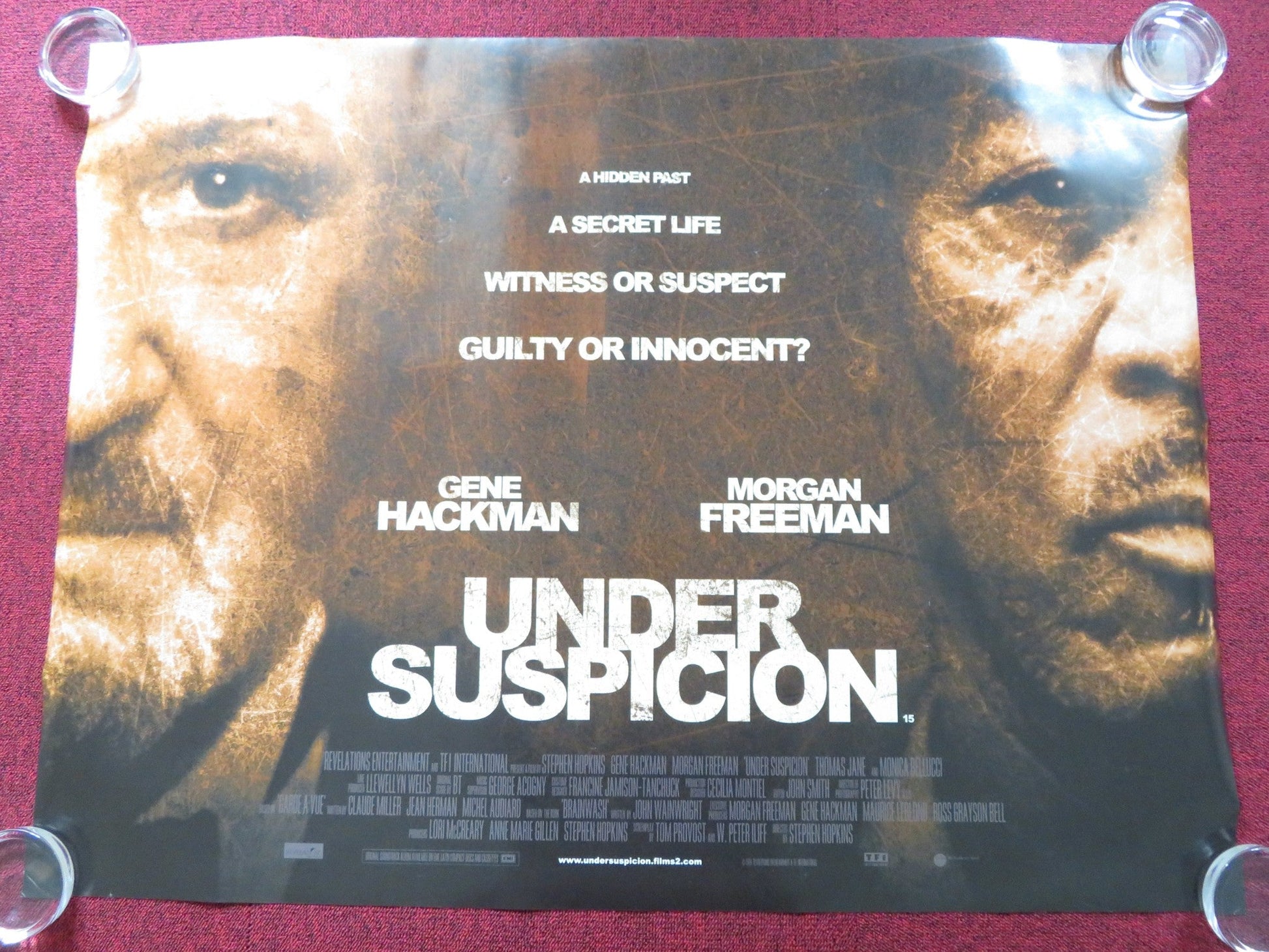 UNDER SUSPICION UK QUAD (30"x 40") ROLLED POSTER GENE HACKMAN M FREEMAN 2000 Rendezvous Cinema Movie posters