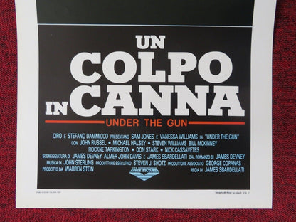 UNDER THE GUN ITALIAN LOCANDINA (27.5"x13") POSTER SAM JONES 1988 Movie posters