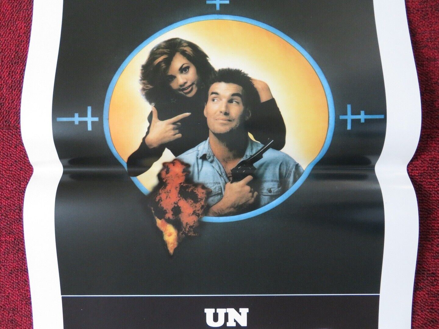 UNDER THE GUN ITALIAN LOCANDINA (27.5"x13") POSTER SAM JONES 1988 Movie posters