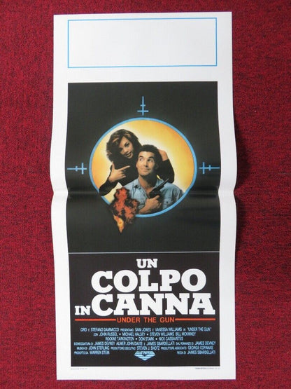 UNDER THE GUN ITALIAN LOCANDINA (27.5"x13") POSTER SAM JONES 1988 Movie posters