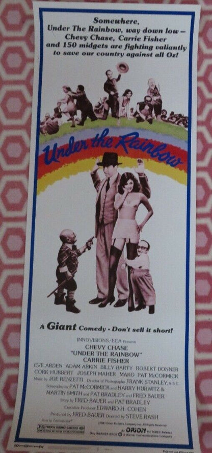 UNDER THE RAINBOW US INSERT (14"x 36") POSTER CHEVY CHASE CARRIE FISHER 1981 Rendezvous Cinema Movie posters