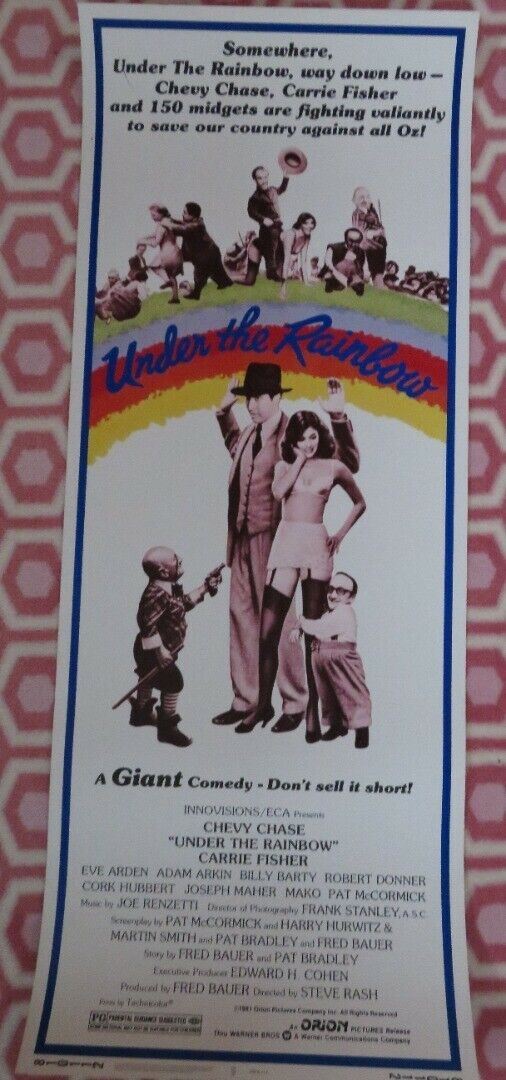 UNDER THE RAINBOW US INSERT (14"x 36") POSTER CHEVY CHASE CARRIE FISHER 1981 Rendezvous Cinema Movie posters