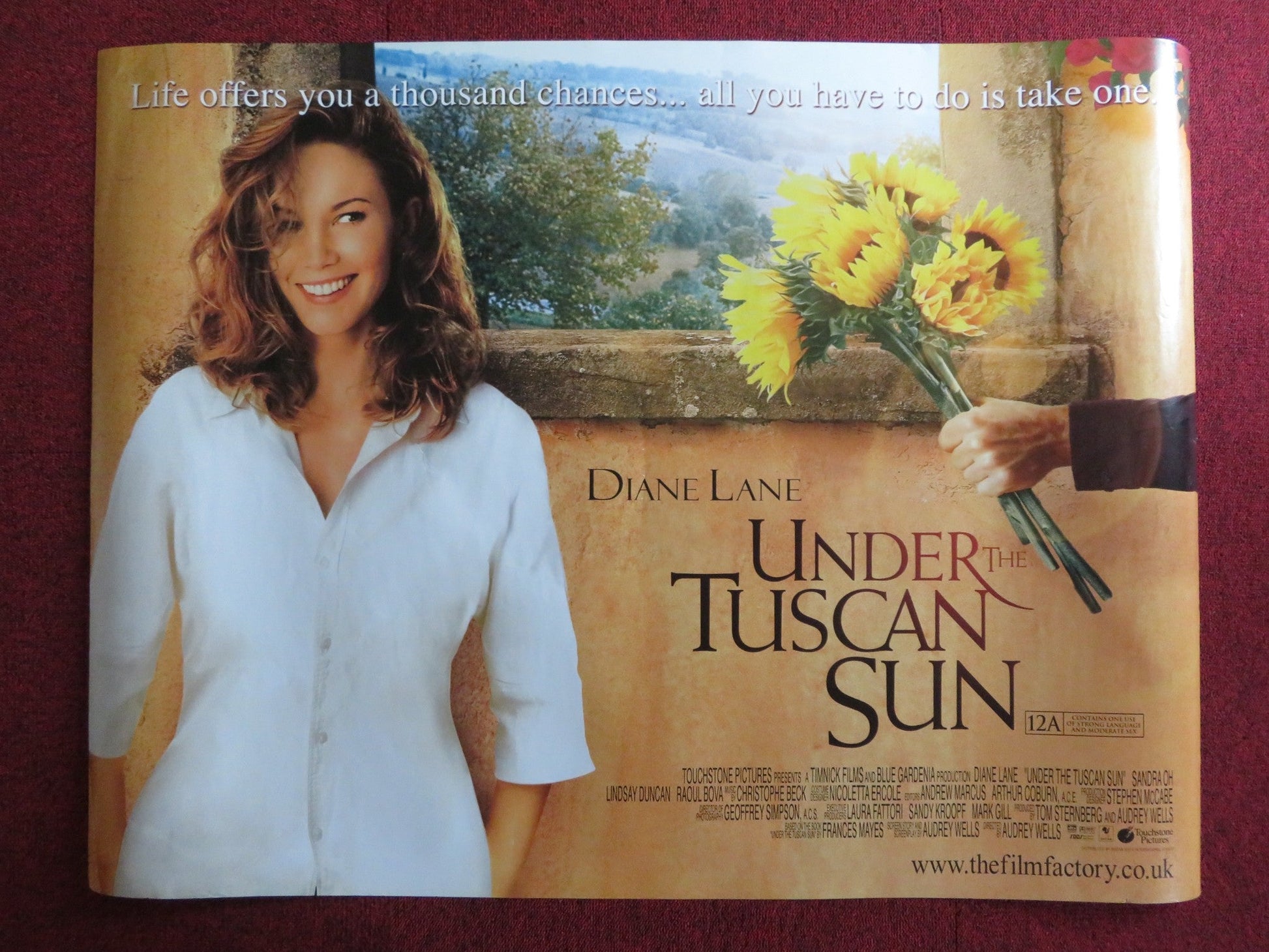 UNDER THE TUSCAN SUN UK QUAD (30"x 40") ROLLED POSTER DIANE LANE SANDRA OH 2003 Rendezvous Cinema Movie posters