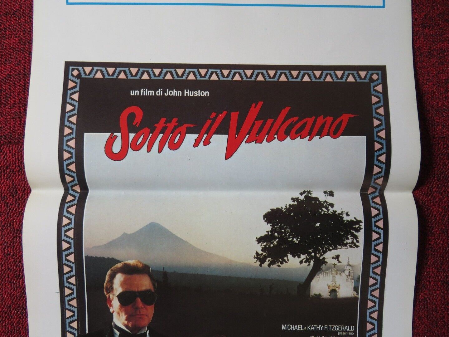 UNDER THE VOLCANO ITALIAN LOCANDINA (27.5"x13") POSTER ALBERT FINNEY 1984 Movie posters